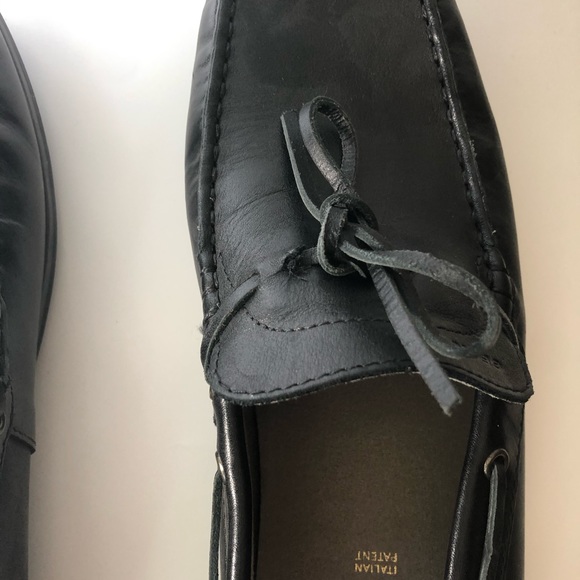 Geox respira black leather loafers main image 7